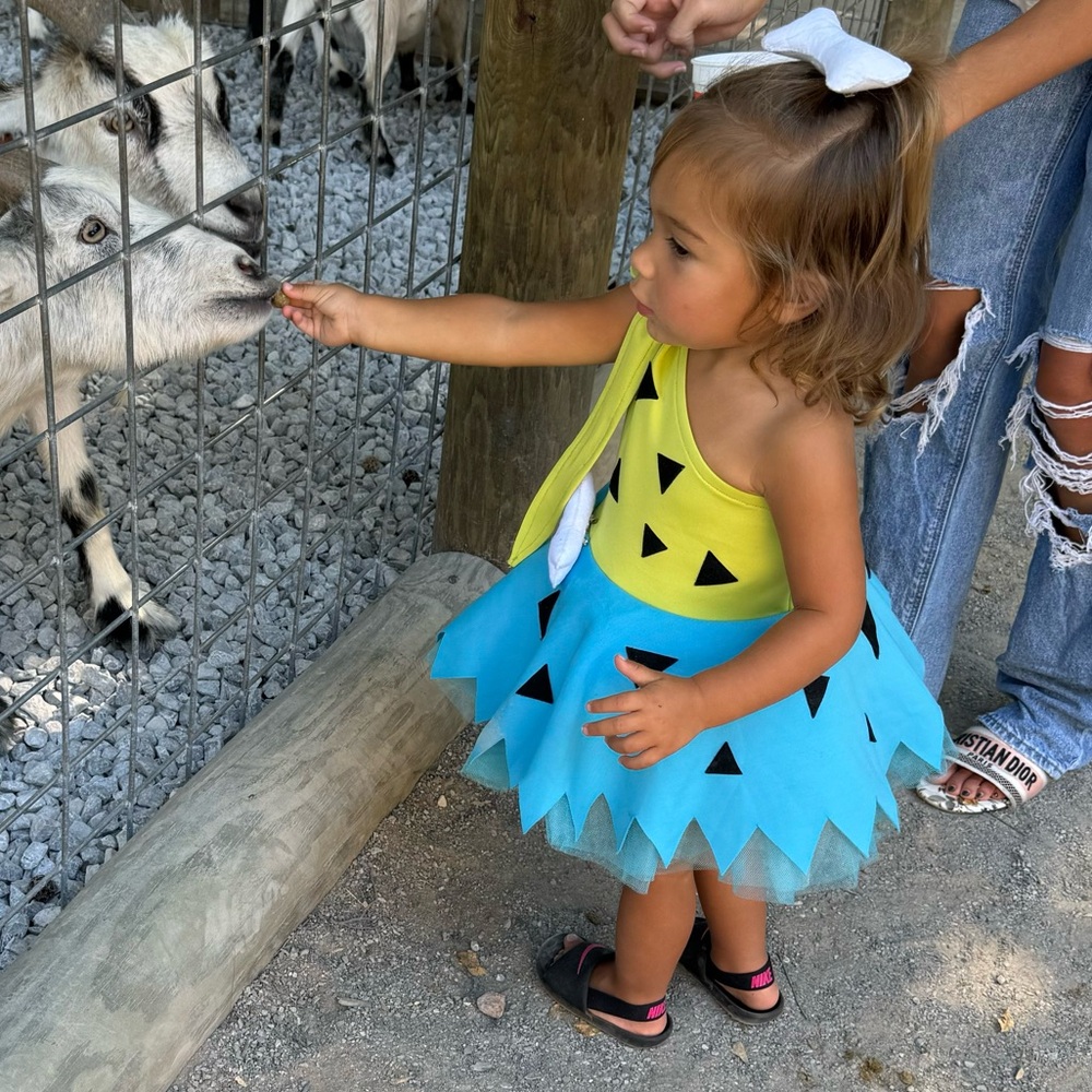 Flintstones Inspired Kids Costume - Blue and Yellow